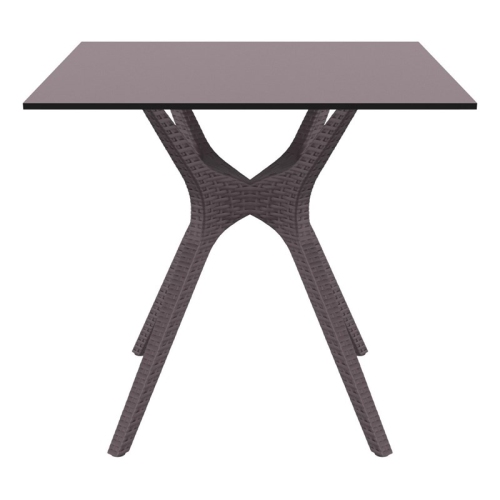 Compamia Ibiza 31" Square Patio Dining Table in Brown