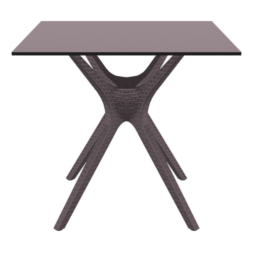 Compamia Ibiza 31" Square Patio Dining Table in Brown