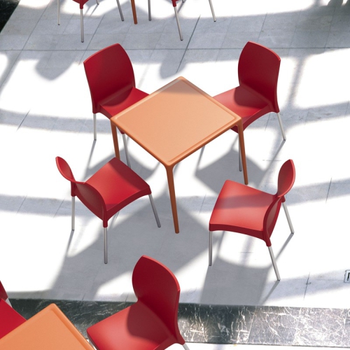 Compamia Mango 28" Square Patio Dining Table in Orange