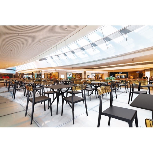 Compamia Siesta Air 31" Square Dining Table in Black