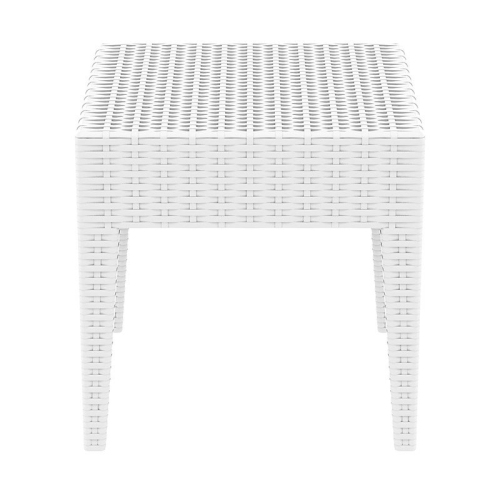 Compamia Miami Square Resin Patio Side Table in White