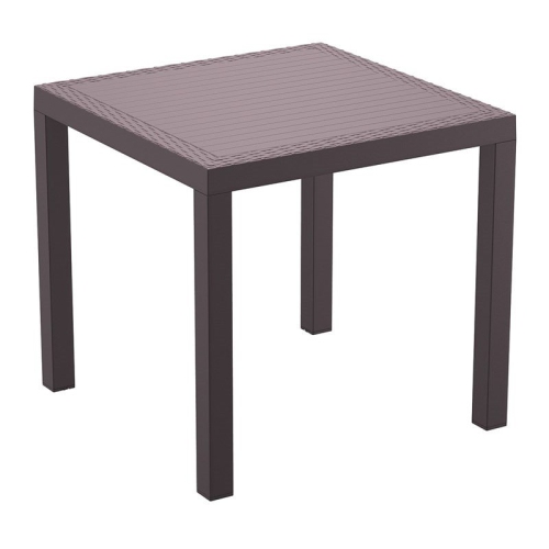 Compamia Orlando 31" Resin Square Patio Dining Table in Brown