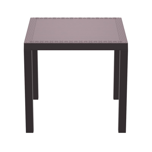 Compamia Orlando 31" Resin Square Patio Dining Table in Brown