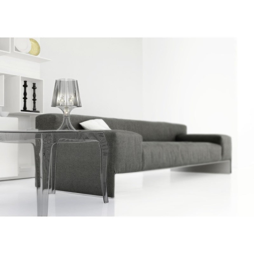 Compamia Queen Polycarbonate Patio Side Table in Transparent Clear