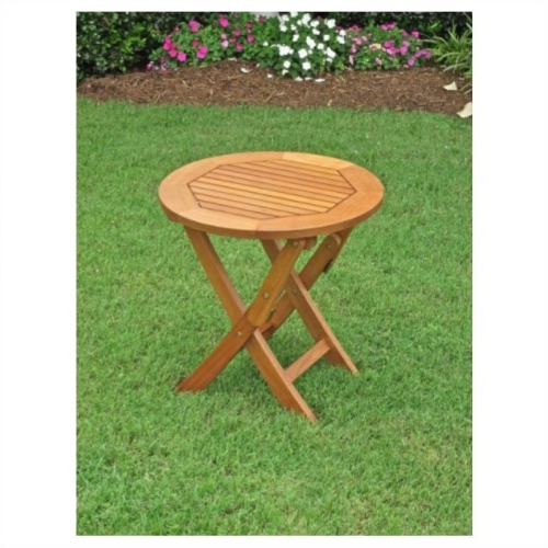 PEMBERLY ROW  19" Folding Patio Table In Balau