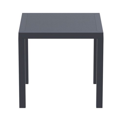 Compamia Ares 31" Square Resin Patio Dining Table in Dark Gray