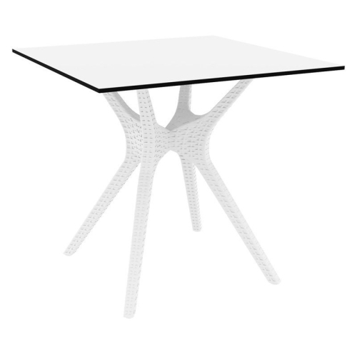 COMPAMIA  Ibiza 31" Square Patio Dining Table In White