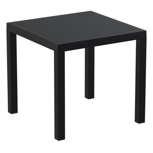 COMPAMIA  Ares 31" Square Resin Patio Dining Table In Black