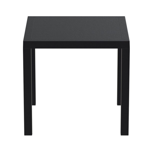 Compamia Ares 31" Square Resin Patio Dining Table in Black