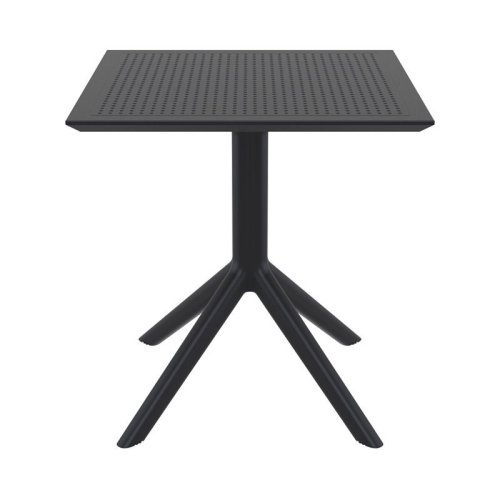 Compamia Sky 27 inch Square Dining Table in Black Finish
