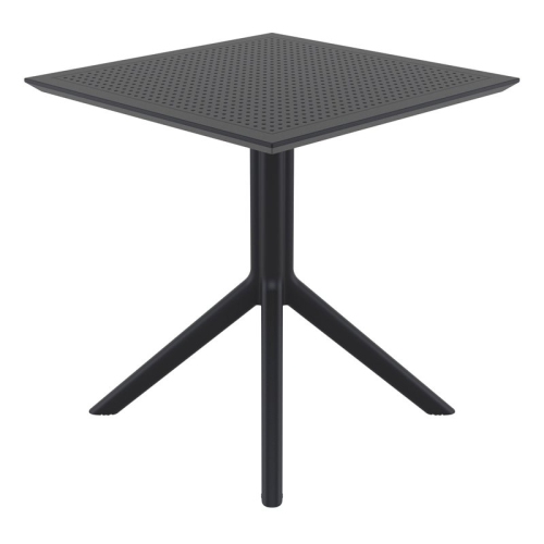 Compamia Sky 27 inch Square Dining Table in Black Finish