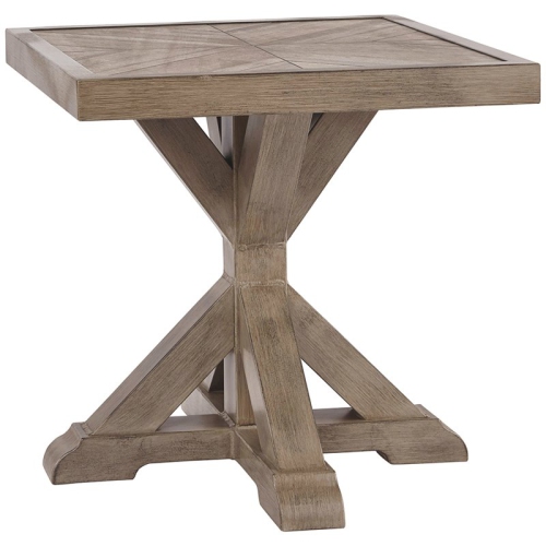 ASHLEY FURNITURE  Beachcroft Square Patio End Table In In Beige