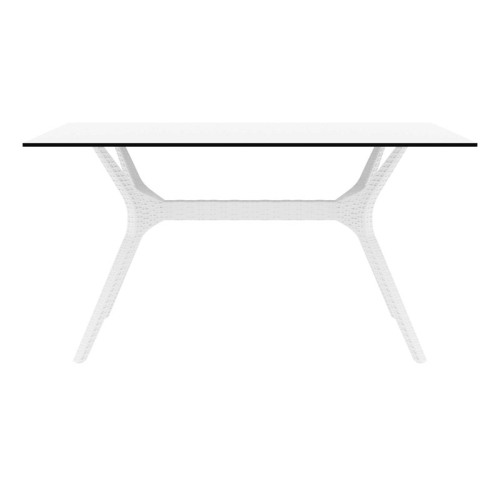Compamia Ibiza 55" Patio Dining Table in White