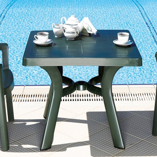 Compamia Viva 31" Resin Square Patio Dining Table in Green