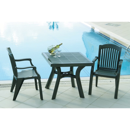 Compamia Viva 31" Resin Square Patio Dining Table in Green