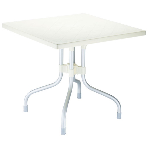 COMPAMIA  Forza 31" Square Folding Patio Dining Table In In Beige