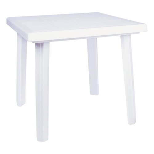 Compamia Cuadra 31" Square Resin Patio Dining Table in White