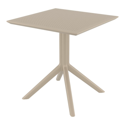 COMPAMIA  Sky 27 Inch Square Polypropylene Dining In Taupe Finish