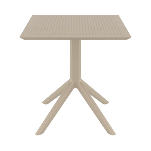 Compamia Sky 27 inch Square Polypropylene Dining in Taupe Finish