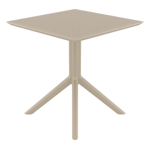 Compamia Sky 27 inch Square Polypropylene Dining in Taupe Finish