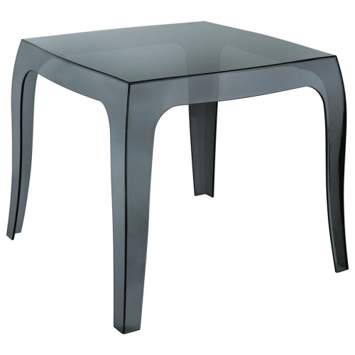 Compamia Queen Polycarbonate Patio Side Table in Transparent Black