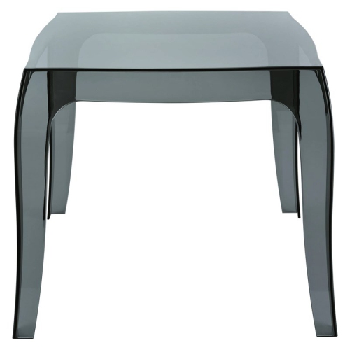 Compamia Queen Polycarbonate Patio Side Table in Transparent Black