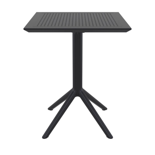 Sky 24 inch Square Folding Table in Black finish