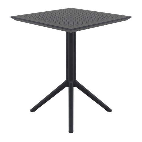 Sky 24 inch Square Folding Table in Black finish