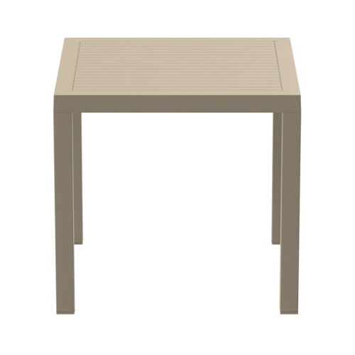 Compamia Ares 31" Square Resin Patio Dining Table in Taupe