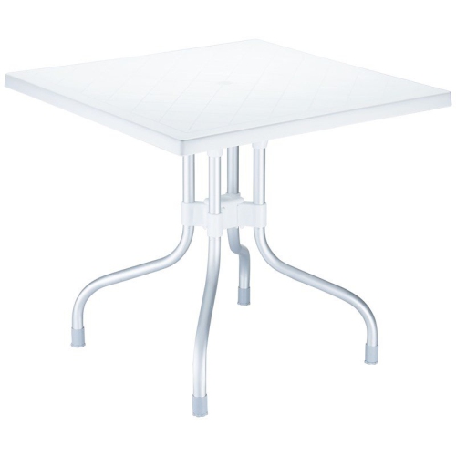 COMPAMIA  Forza 31" Square Folding Patio Dining Table In White