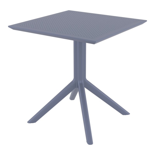 COMPAMIA  Sky 27 Inch Square Dining In Dark Gray Finish