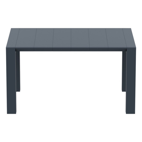 Compamia Vegas 55" Extendable Patio Dining Table in Charcoal Gray