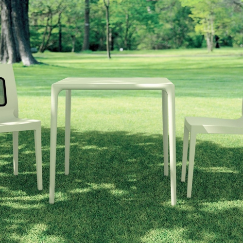 Compamia Mango 28" Square Patio Dining Table in Beige