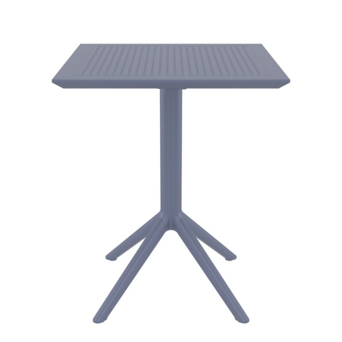 Sky 24 inch Square Folding Table in Dark Gray finish