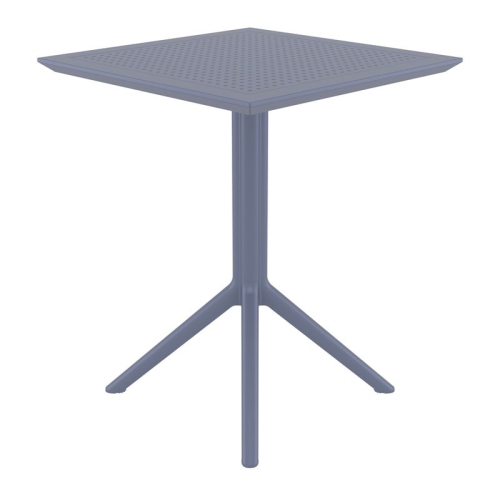 Sky 24 inch Square Folding Table in Dark Gray finish