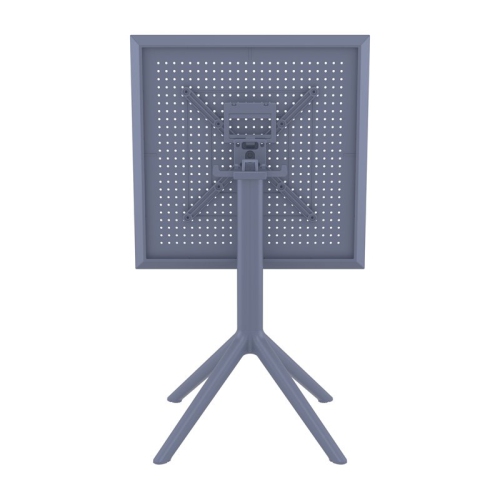 Sky 24 inch Square Folding Table in Dark Gray finish