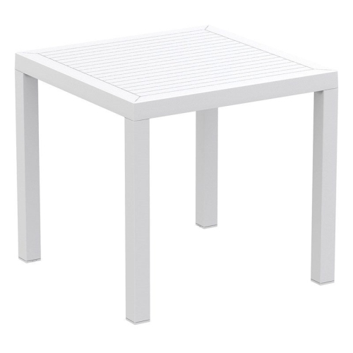 COMPAMIA  Ares 31" Square Resin Patio Dining Table In White