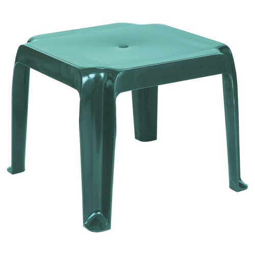 COMPAMIA  Sunray Square Resin Patio Side Table In Green