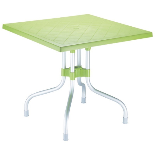 COMPAMIA  Forza 31" Square Folding Patio Dining Table In Apple Green