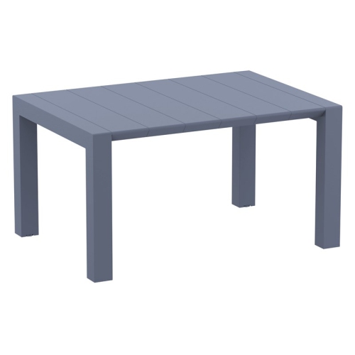 Compamia Vegas 55" Extendable Patio Dining Table in Dark Gray