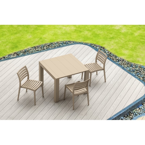 Compamia Vegas 55" Extendable Patio Dining Table in Taupe