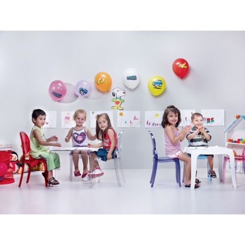 Compamia Queen Polycarbonate Patio Side Table in Transparent Amber