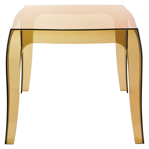 Compamia Queen Polycarbonate Patio Side Table in Transparent Amber