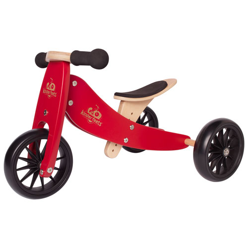 Tricycle/draisienne 2-en-1 Tiny Tot de Kinderfeets - Rouge cerise