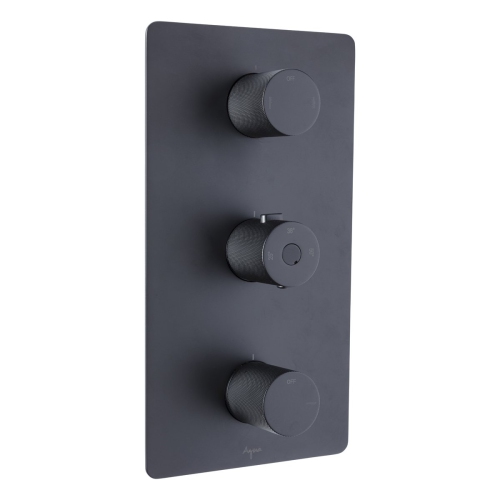 Agua Canada - VEDA-BK - High Quality Matte Black Round Hand Shower w/ Square thermostatic