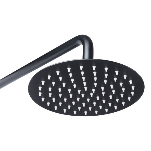 Agua Canada - VEDA-BK - High Quality Matte Black Round Hand Shower w/ Square thermostatic