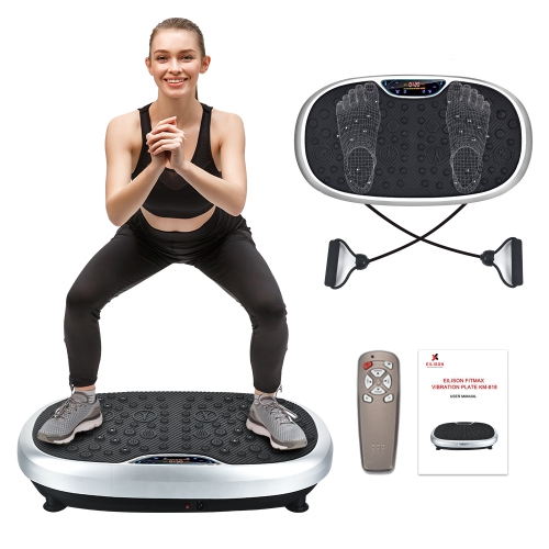 AXV Vibration Plate Exercise Machine Whole Body Workout Vibrate Fitness Platform Lymphatic Drainage Machine for Weight Loss Shaping Toning Wellness Home Gyms Workout 