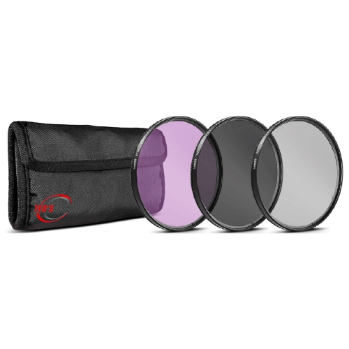 VIVITAR  49MM 3-Piece Multi-Coated HD Uv Cpl Fld Filter Set With Carry Pouch for 49MM Thread Lenses