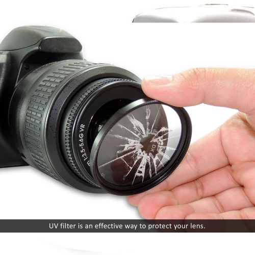 Ensemble de 3 filtres HD UV CPL à revêtement multicouche de 49 mm avec pochette de transport pour objectifs à filetage de 49 mm