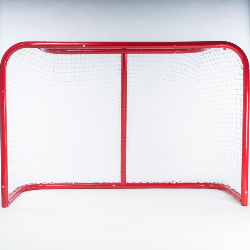 PRISP Steel Street Hockey Net, Metal Hockey Goal with Netting - 4' x 6' Red